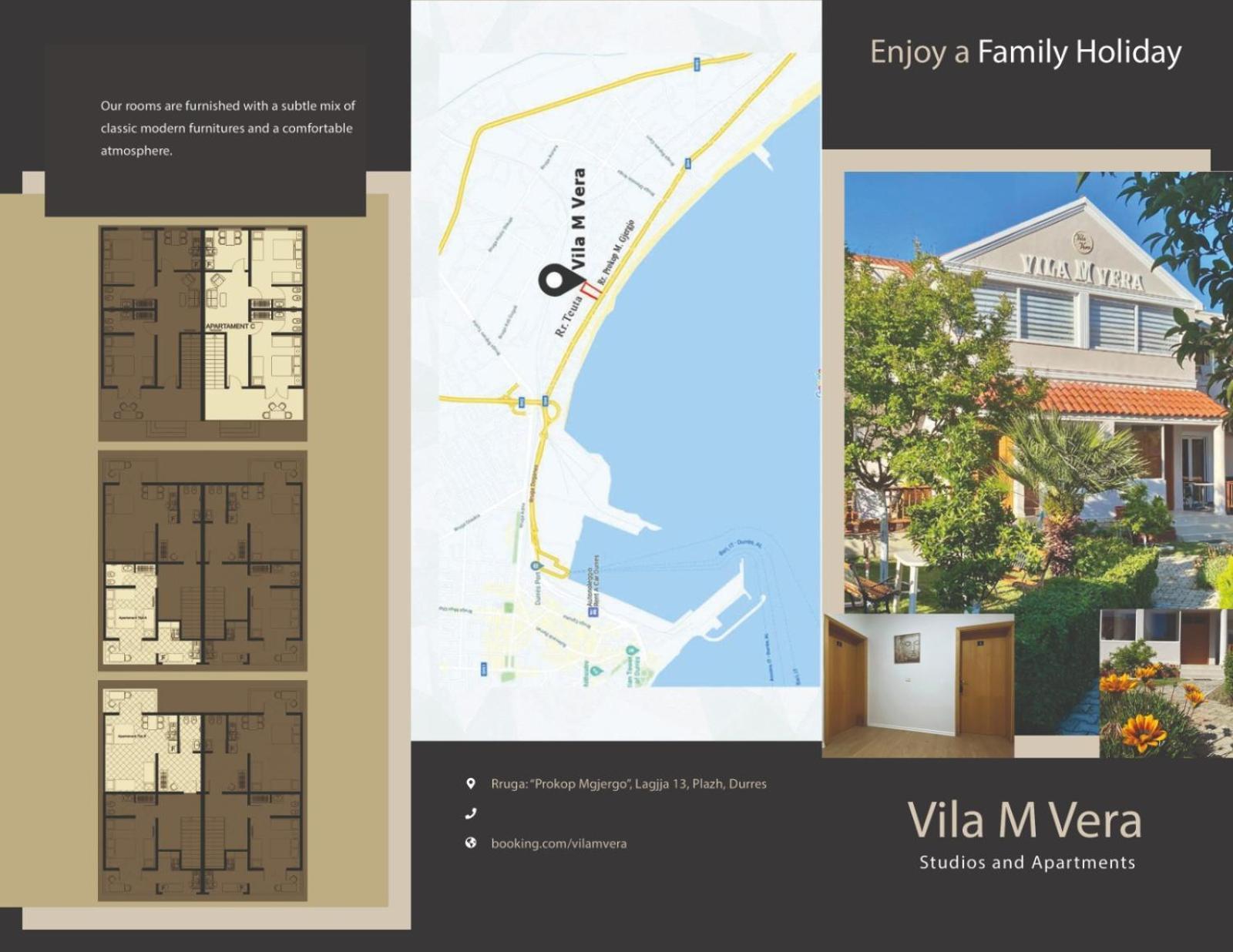 Vila M Vera Rooms With Kitchen And Apartments Durres Exterior photo