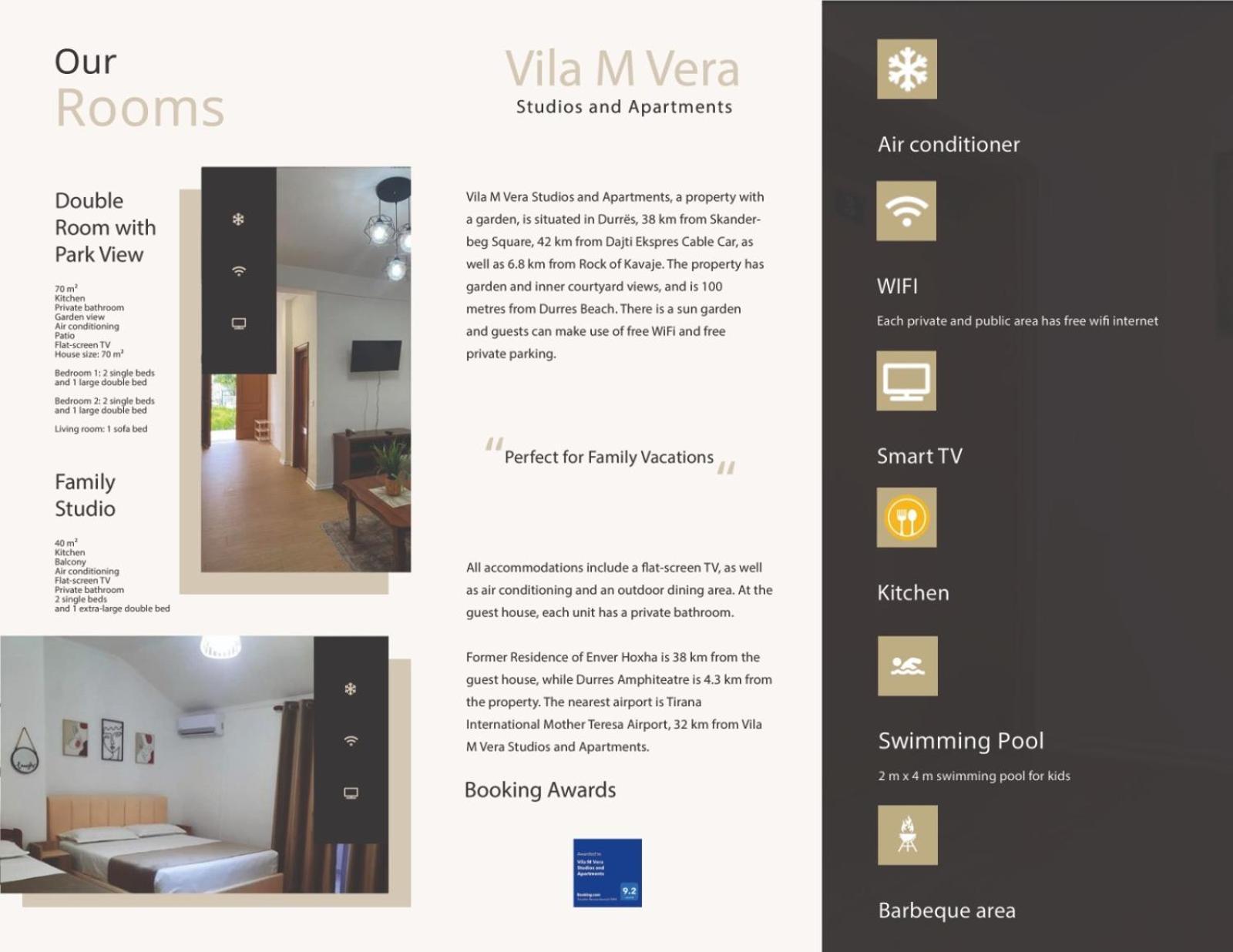 Vila M Vera Rooms With Kitchen And Apartments Durres Exterior photo
